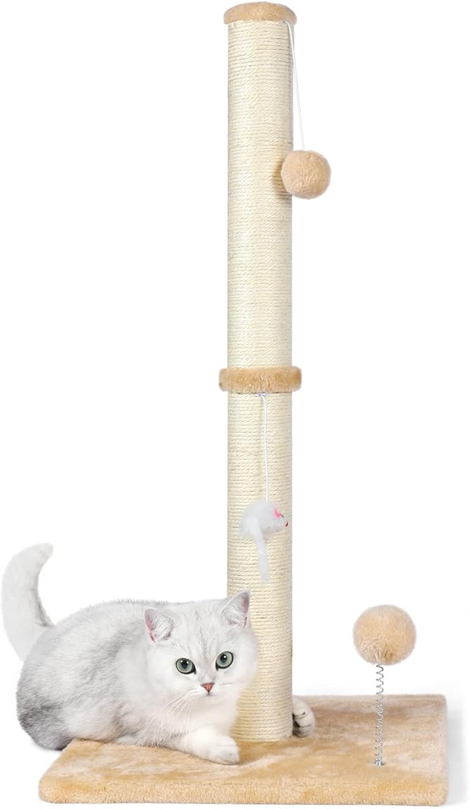 ANWA 32" Tall Cat Scratching Posts for Indoor Cats, 3in1