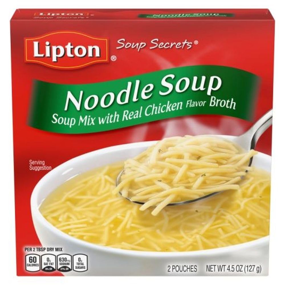 Soup Secrets Instant Mix for a Warm Bowl of Soup Noodle Made With Real Chicken Broth Flavor by Lipton – 4.5 Ounce (Pack of 24), Pack of 24