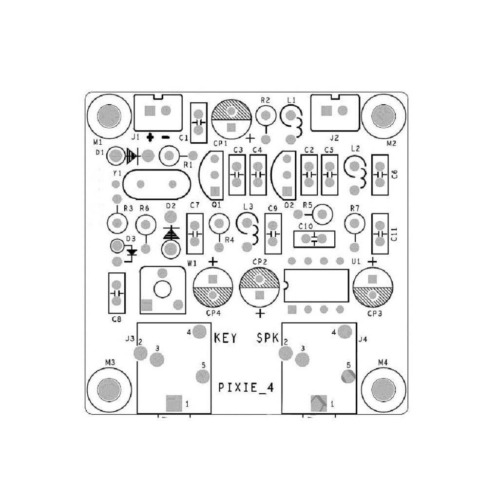 Gazechimp Pixie Ham Radio QRP Kit 40M Onde Corte Trasmettitore CW Buzzer