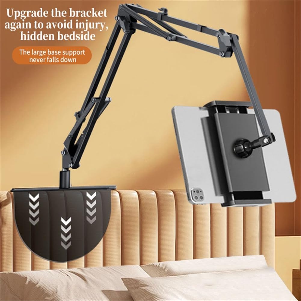 Soporte extensible oculto para teléfono/tableta en la cama, soporte oculto para teléfono o tableta, retráctil, deslizable y clip para teléfono (corrector, universal)