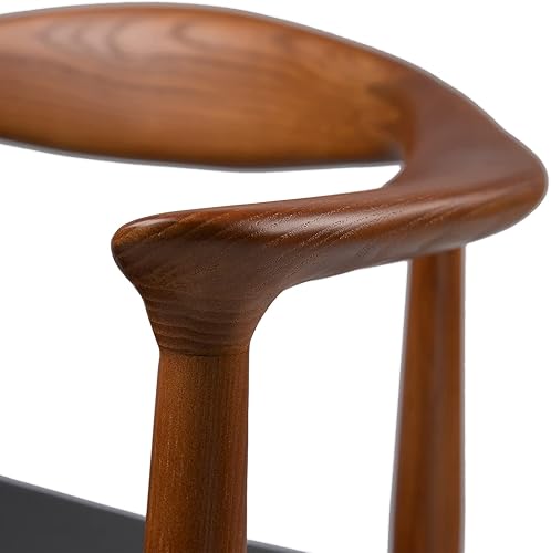 Miniatura 8 de Tomile Silla de comedor tapizada Kennedy, sillas de cocina y comedor modernas de mediados de siglo con asiento acolchado de piel sintética, codo