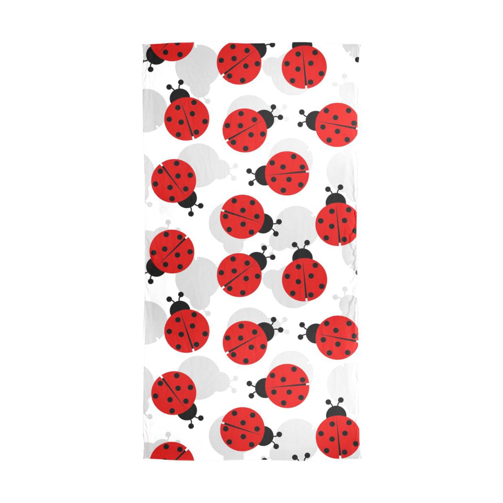 YOUJUNER Women's Long Silk Scarf Ladybird Pattern Chiffon Silk Scarves Shawls Stoles Wraps for Women Ladies