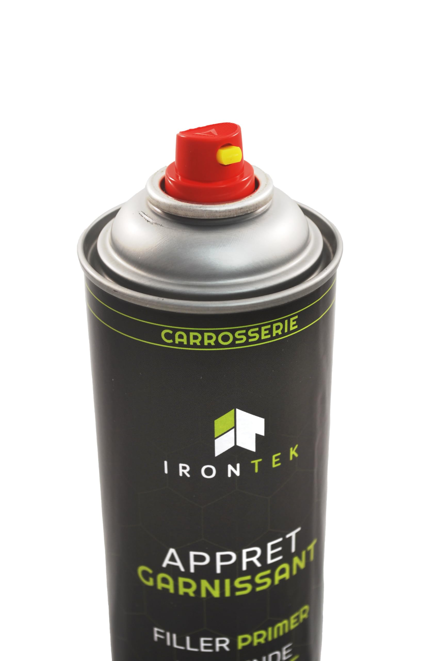 Apprêt Garnissant Carrosserie Noir 500ml - IRONTEK | IT143 | Mono-Composant Sans Primaire | Séchage Rapide Ponçage Facile | Auto & Moto | Formule Professionnelle