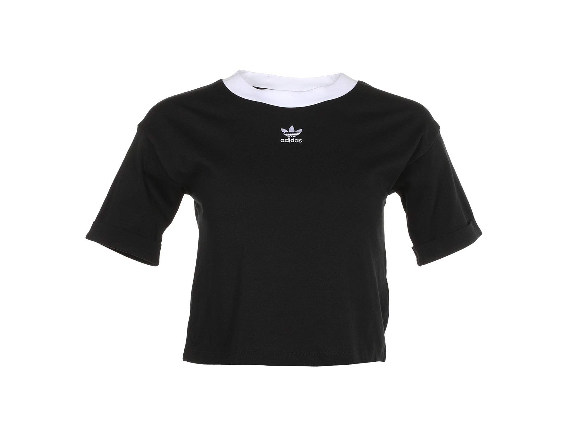 adidas Originals Women's Cropped Top, Black/White, L