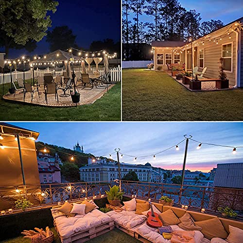 MARVOWARE 3 Functions String Light Poles for Outdoors, Metal Poles with Hooks,Light Poles for Outside House Garden Patio Wedding Cafe Party (2 Pcs) - Image 5