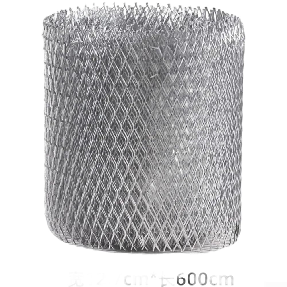 Dachrinnen-Netzeinsatz, Aluminiumlegierung, 600 cm lang, Schmutzblocker (15 | Rostfreies Aluminium, blockiert Blätter, ermöglicht Wasserfluss, 12,7 cm Breite, passend für Standard-Dachrinnen