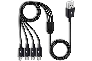 Herfair Micro USB Multi Charging Cable, 4-Way Splitting Solution