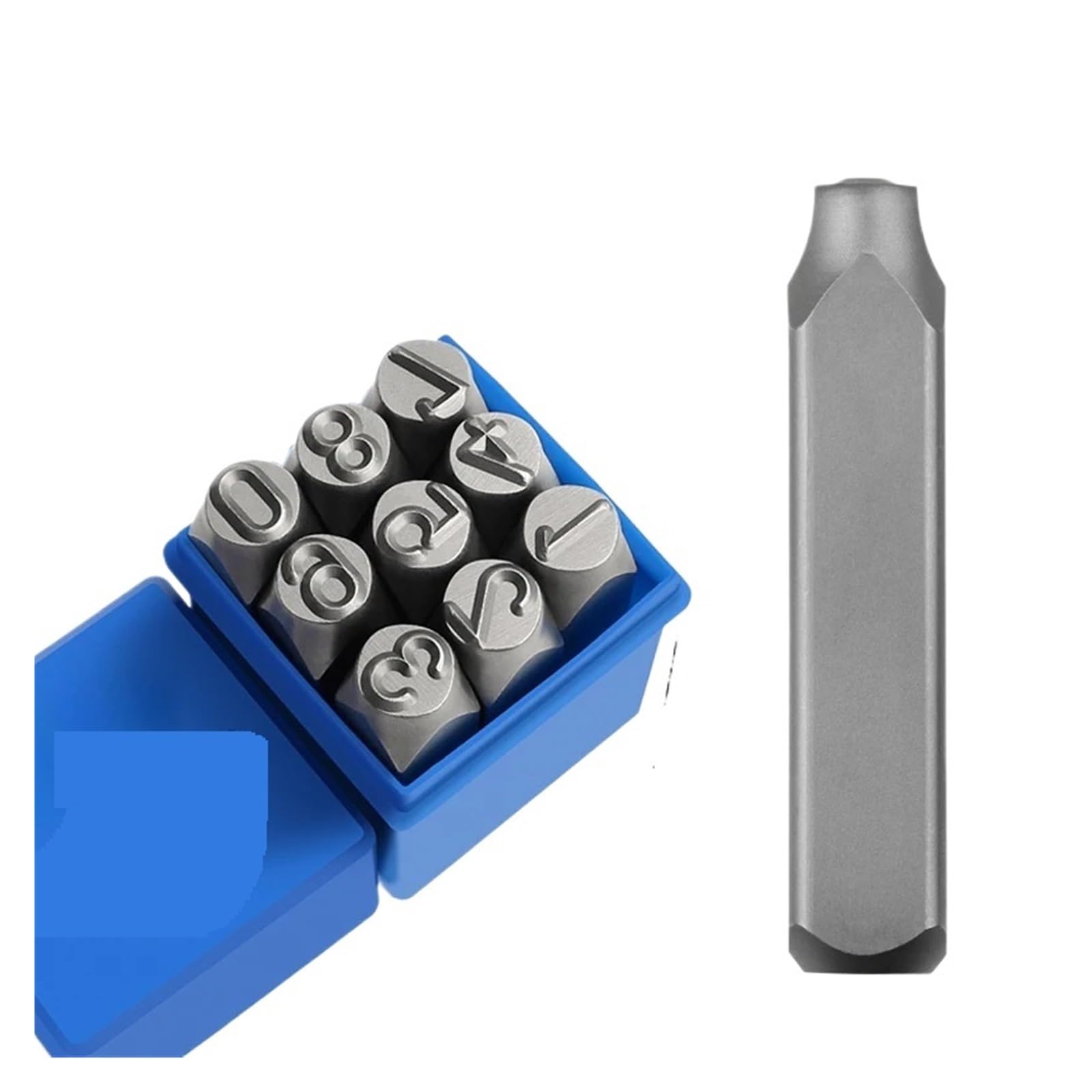 Juego de sellos con números y letras， Sello de letras del alfabeto cuero, juego estampado sello número 26, piezas, joyería DIY varios tamaños(12mm Digital Set)