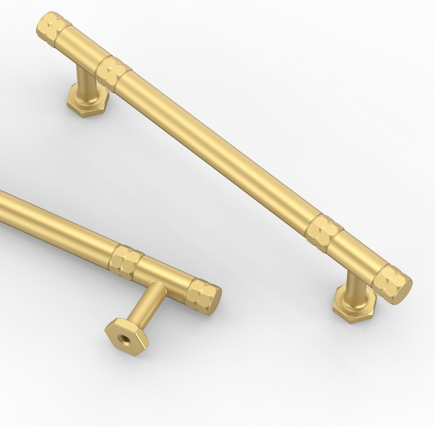 Asidrama 10 Pack 5 Inch(128mm) Gold Kitchen Cabinet Handles, Cabinet Pulls Kitchen Cabinet Hardware for Cupboard Drawer Pulls