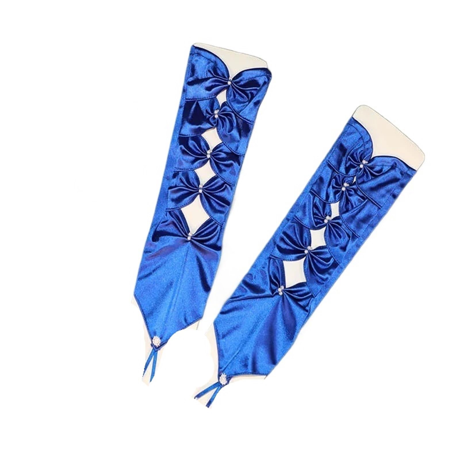 2 pares de guantes largos boda for novia, satén hasta el codo for mujer, fiesta baile nocturno Para Fiestas