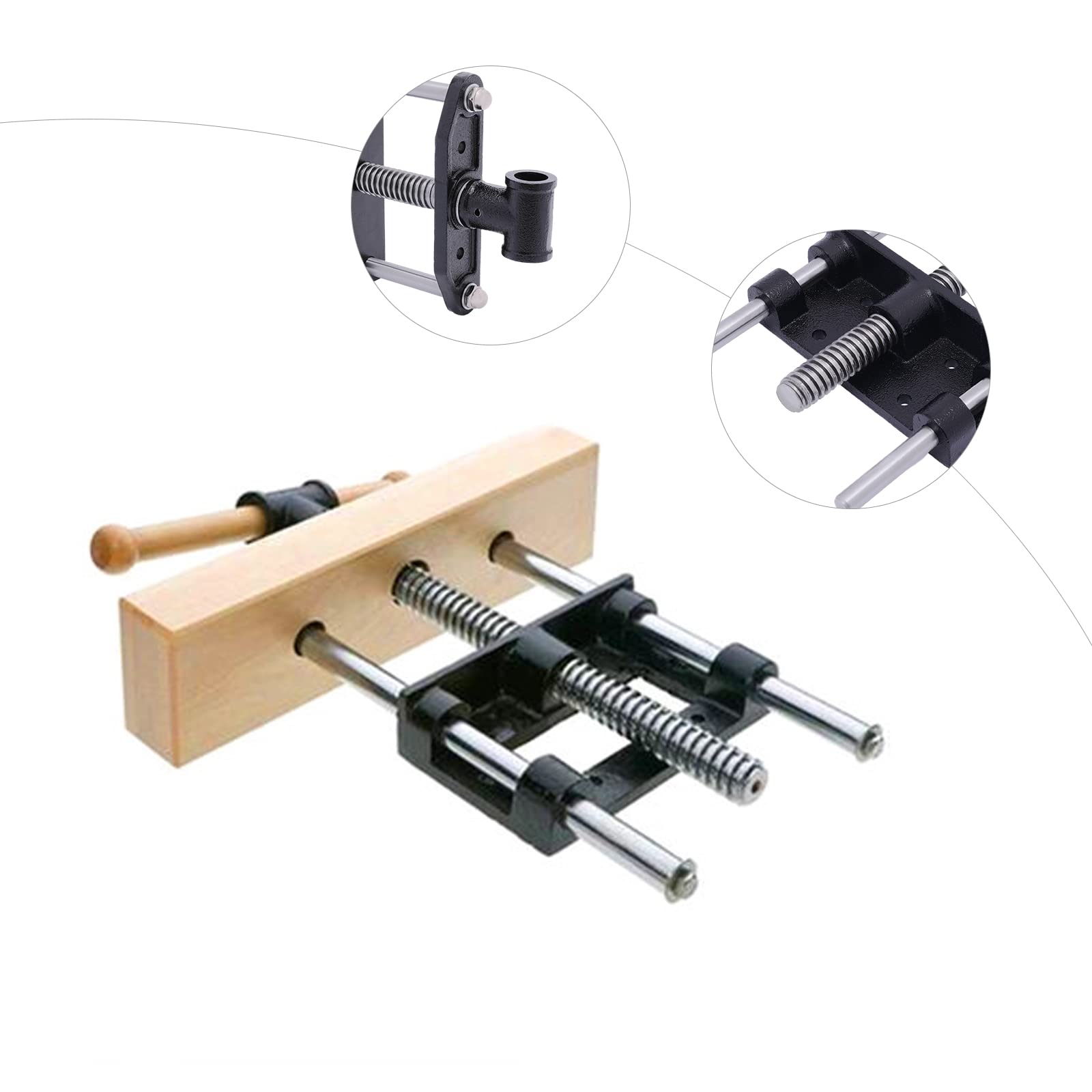 Szczypce przednie 7"/180 mm, imadło do drewna, imadło maszynowe, tuleja zaciskowa do ławki strugającej, szczypce przednie do strugania drewna, takich jak struganie, piłowanie, kłody