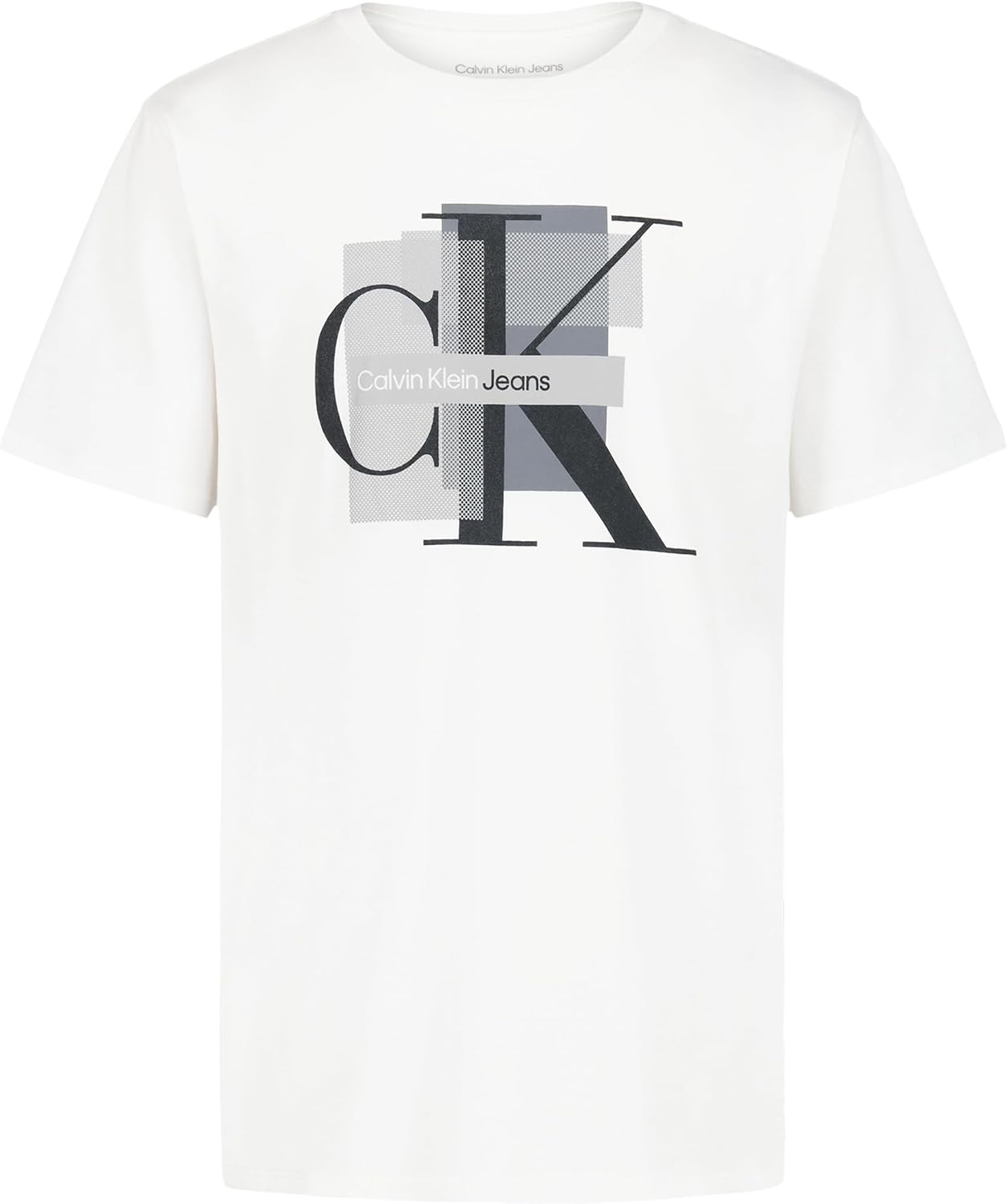 Calvin Klein Boys' Short Sleeve Graphic Crew Neck T-Shirt, Comfortable, Relaxed Fit