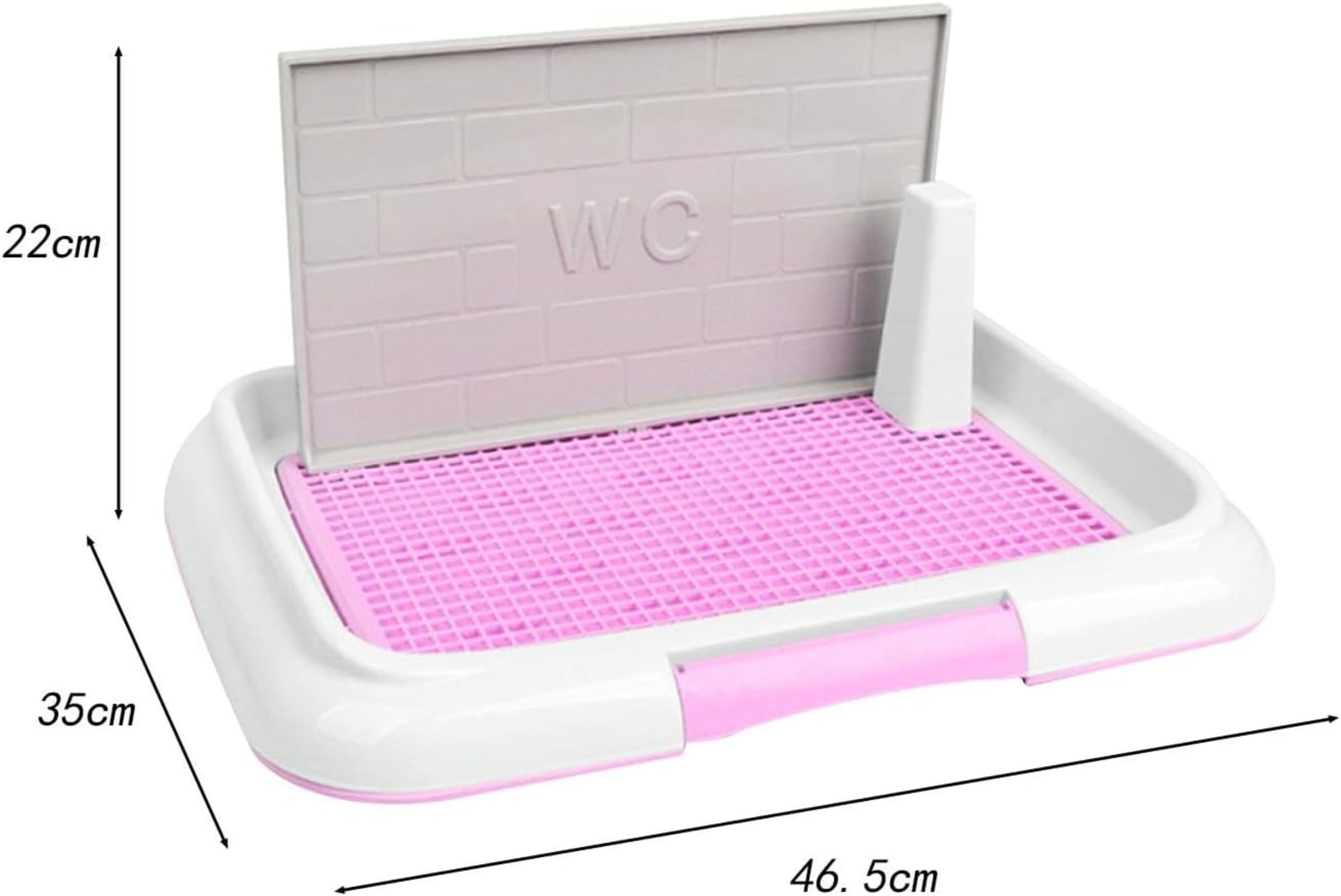 Tappetino per Vasino per Cani da Interni, Custodia per Lettiera, Griglie in Rete Riutilizzabili, Toilette per Cani, Vassoio per Orinatoio Semplice, ROSA