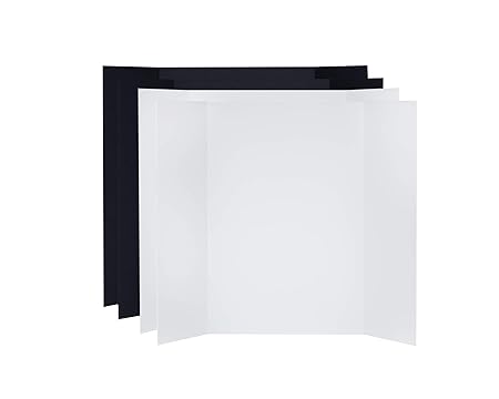 V-FLAT WORLD Tabletop V-Flat Light Reflectors for Photography - Food Photography & Product Photography Lighting Tool, Folding Light Reflector & Diffuser for Larger Items - Large, 2 White & 2 Black