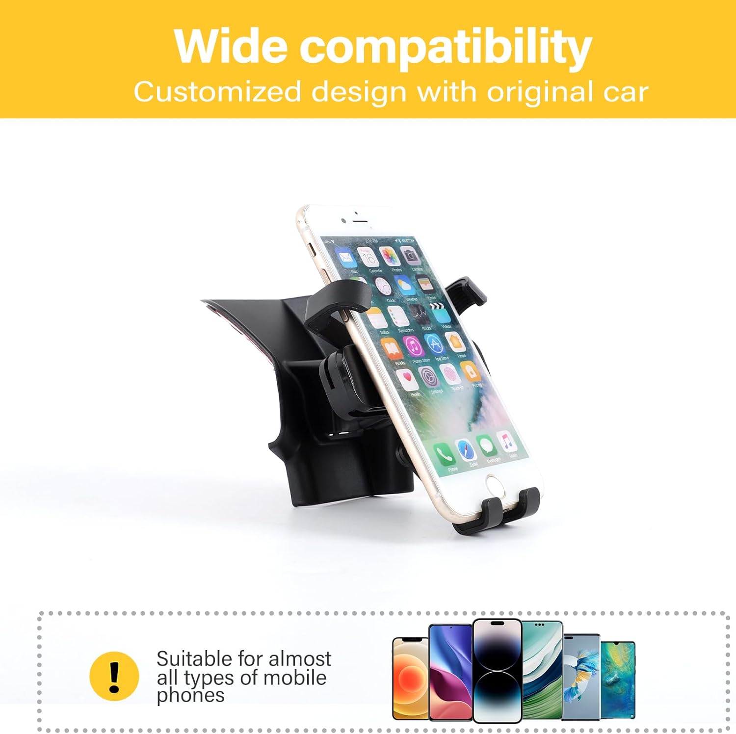 Car Cell Phone Mount Compatible with Nissan Frontier 2009-2017 Center Consoles Multimedia Display Dash Left Side Cell Phone Car Cradles Kit Interior Accessories (Style C)