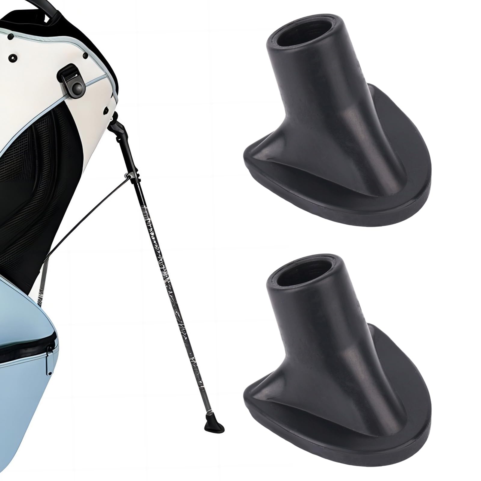 Penitue 2pz Supporti Sacche da Golf, Piedini di Ricambio in Silicone per Supporti per Sacche da Golf Presa Forte Facile Installare Accessori Durevoli