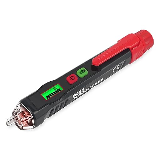 WGGE Probador de voltaje CAprobador de voltaje sin contacto con doble rango CA 12V-1000V48V-1000V bolígrafo eléctrico con pantalla LCD y alarma de