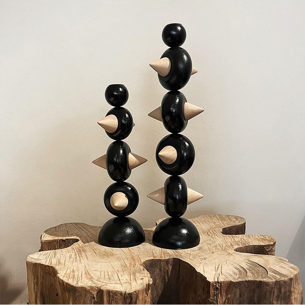 Portacandele in legno, decorazione da tavolo per cene a lume di candela, accessorio per foto in stile country, piccolo