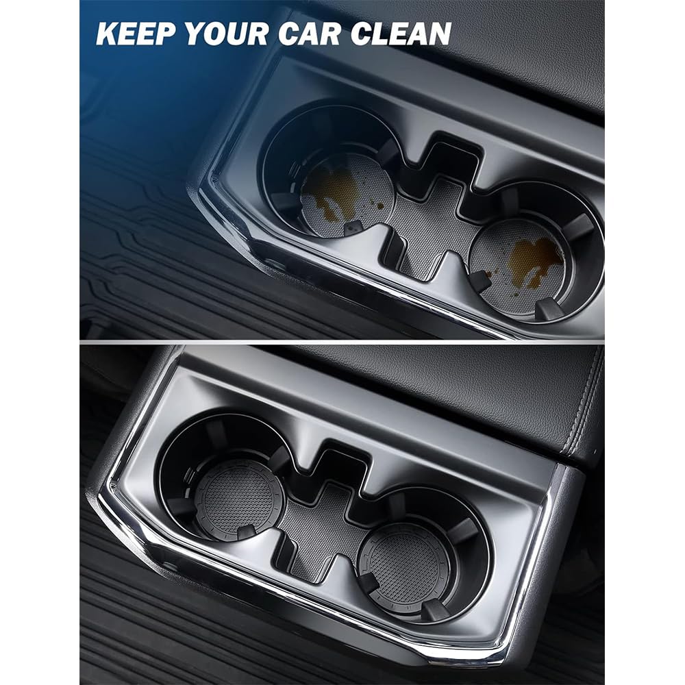 2 Pcs Car Cup Holder Coasters for Mercedes-Benz A-Class CLA A220 250 45 AMG, Car Cup Holder Insert, Anti Slip Cup Holder Coasters for Car, Silicone Mat