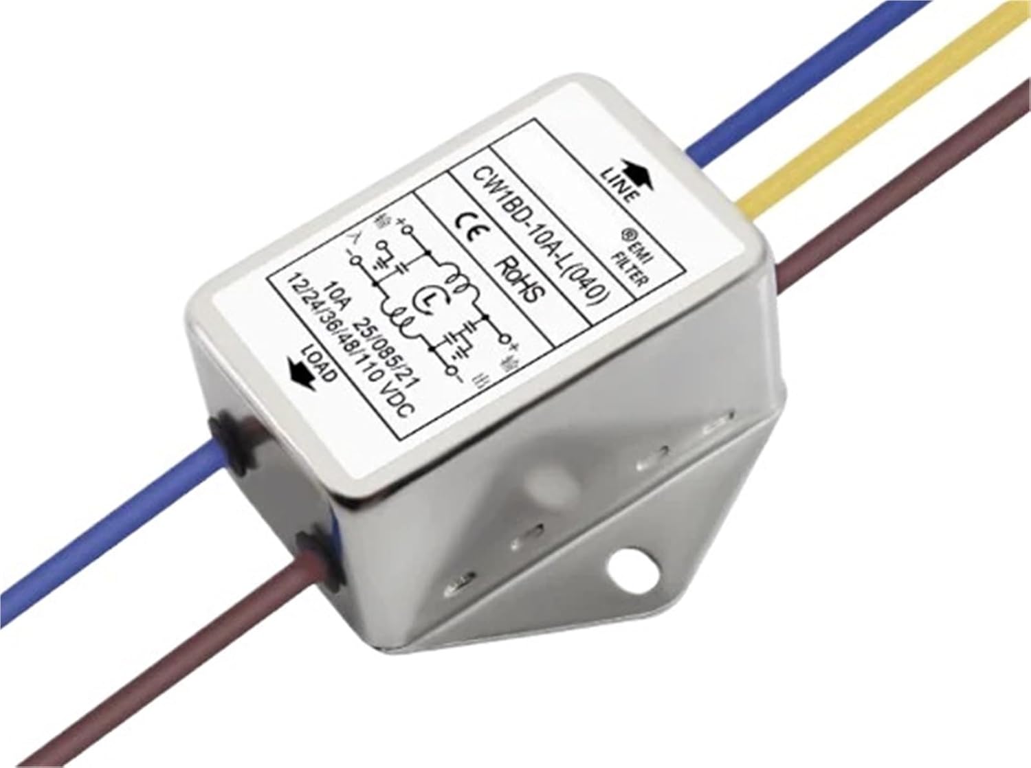 1pcs CW1BD-10A-L Lead Type EMI Filter Single Section DC12V24V48100V10A20A20A Power Purification Lead