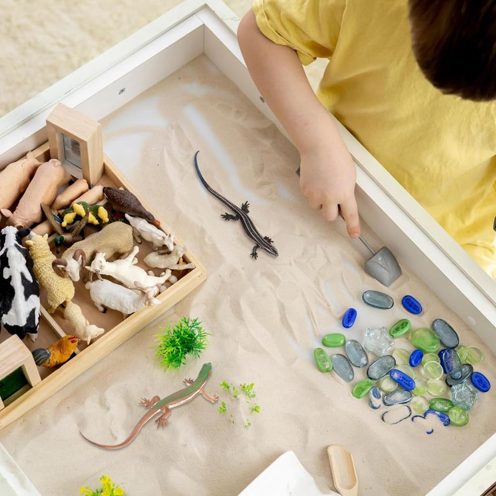 Abaodam 12 Pezzi Giocattoli Lucertola Finta Plastica Colorata