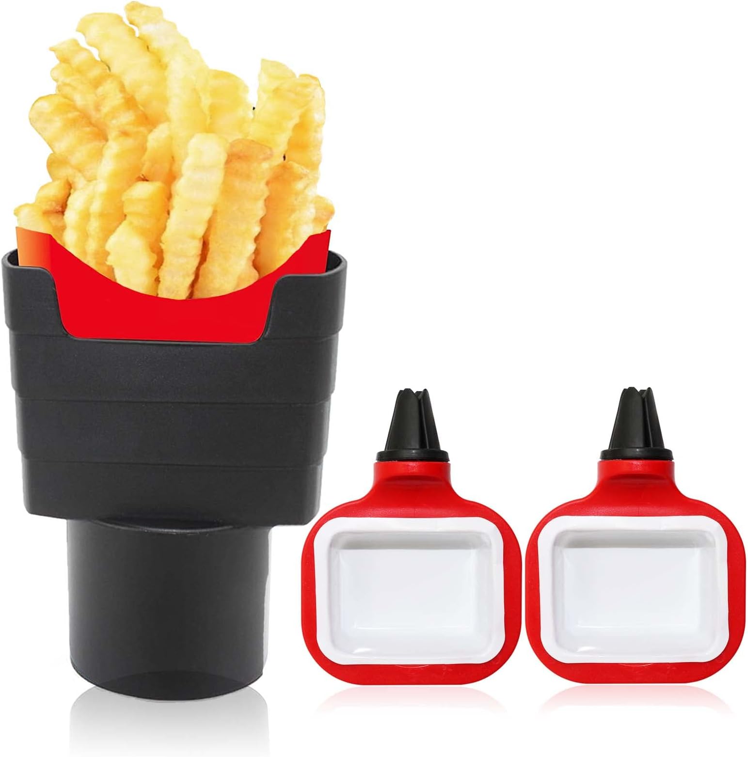 Yasor Dip Clip Sauce Cup Holder For Car,Ketchup Mini Dipping Sauce Cups Car Accessories Portable Ketchup And All Vehicle Vent Dish Container