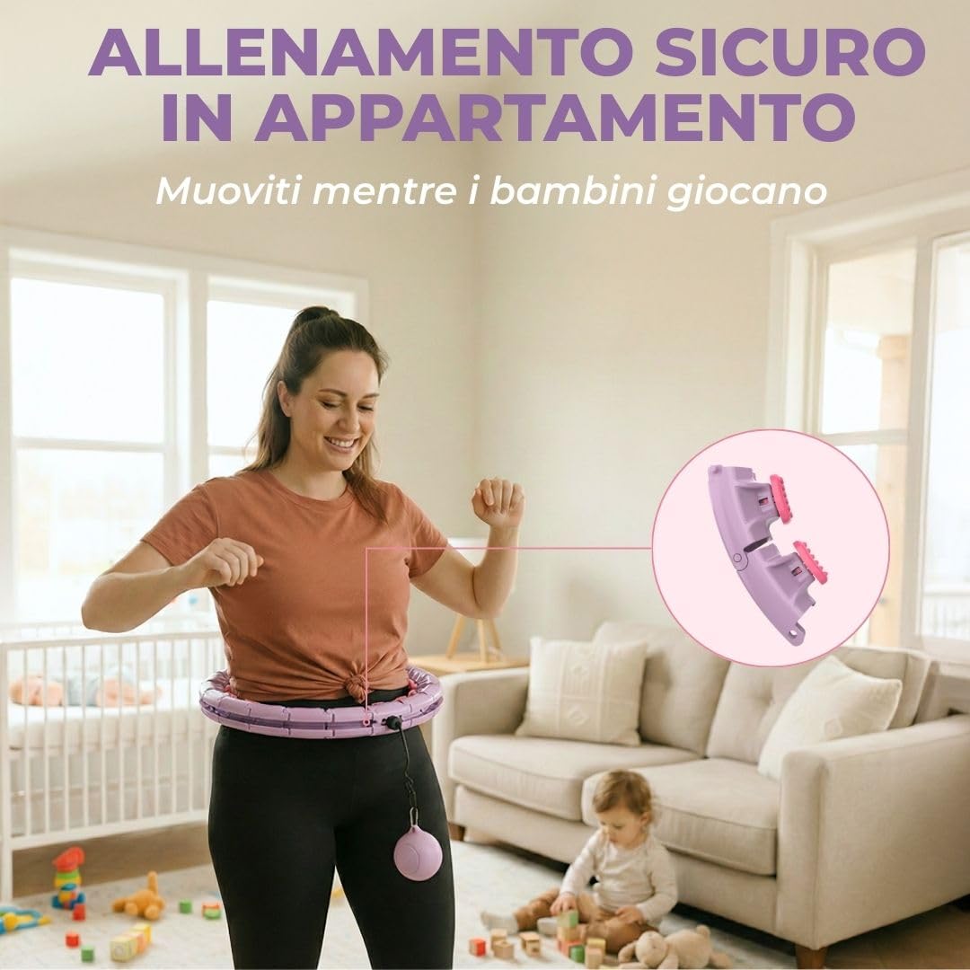 Swiss Activa+ Smart Hula Hoop con Contacalorie e Peso