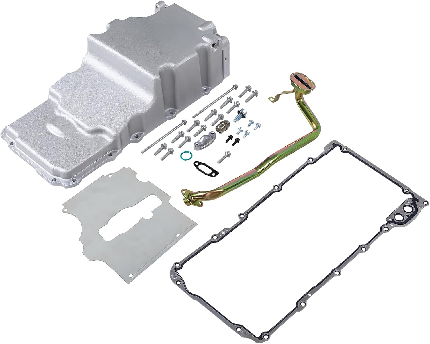 302-2 Aluminum LS Swap Oil Pan Kit, higehio Oil Pan Kit Compatible with 1964-1992 GM Nova Camaro Ventura Omega F-body G-body A-body LS1 LS2 LS3 LS6 5.7L 5.3L 6.5L Engines