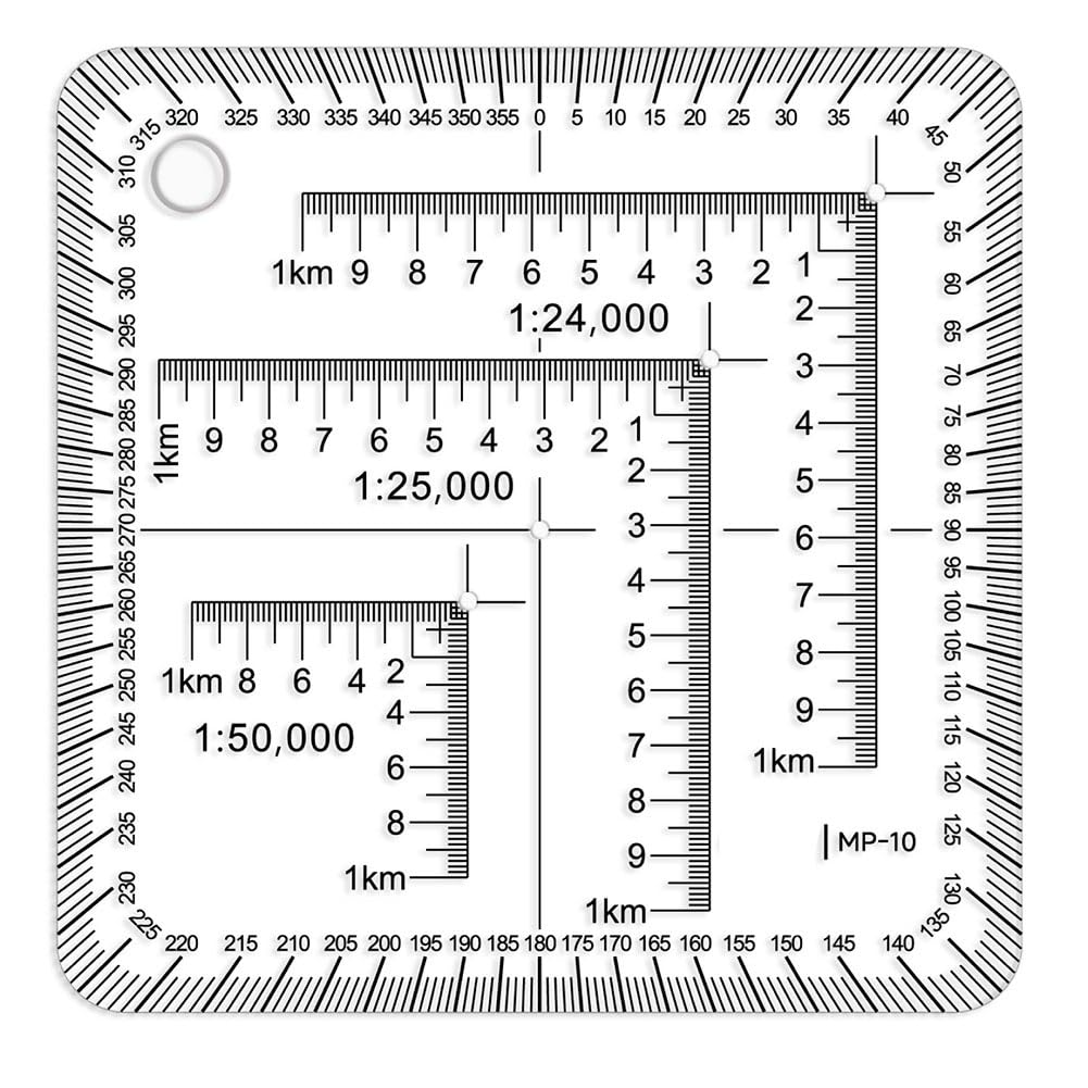 Jnchdghwa As Shown Geographic Coordinate Ruler Transparent Topographical Map Scale Clear Learning Maptool