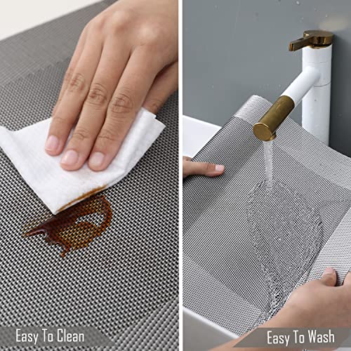 Image of HOKIPO PVC Placemats with Table Runner for Dining Table 6 Seater (AR2775)