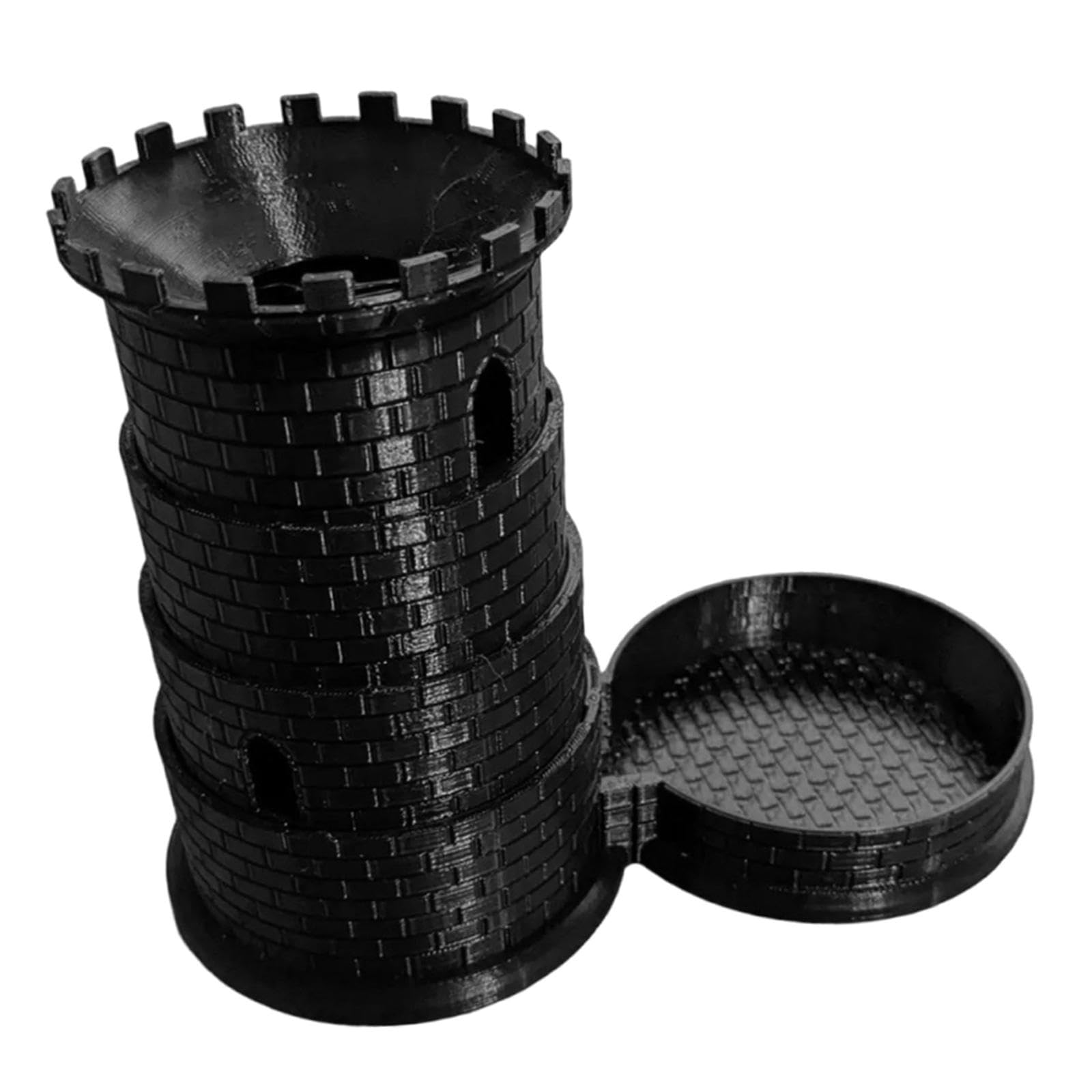 Dice Tower Foldable Role Playing Table Games Gift Compact Dice Rolling Tower Black-image-49