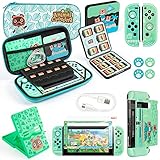 SOMAN Case for Nintendo Switch with Animal Crossing,Switch Accessories Bundle - Carry Case &...