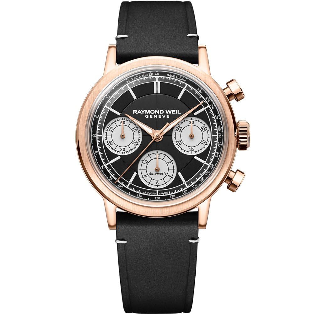 Raymond Weil | Herren Armbanduhr | Millesime Schwarz Chronograph 7765-PC5-20631