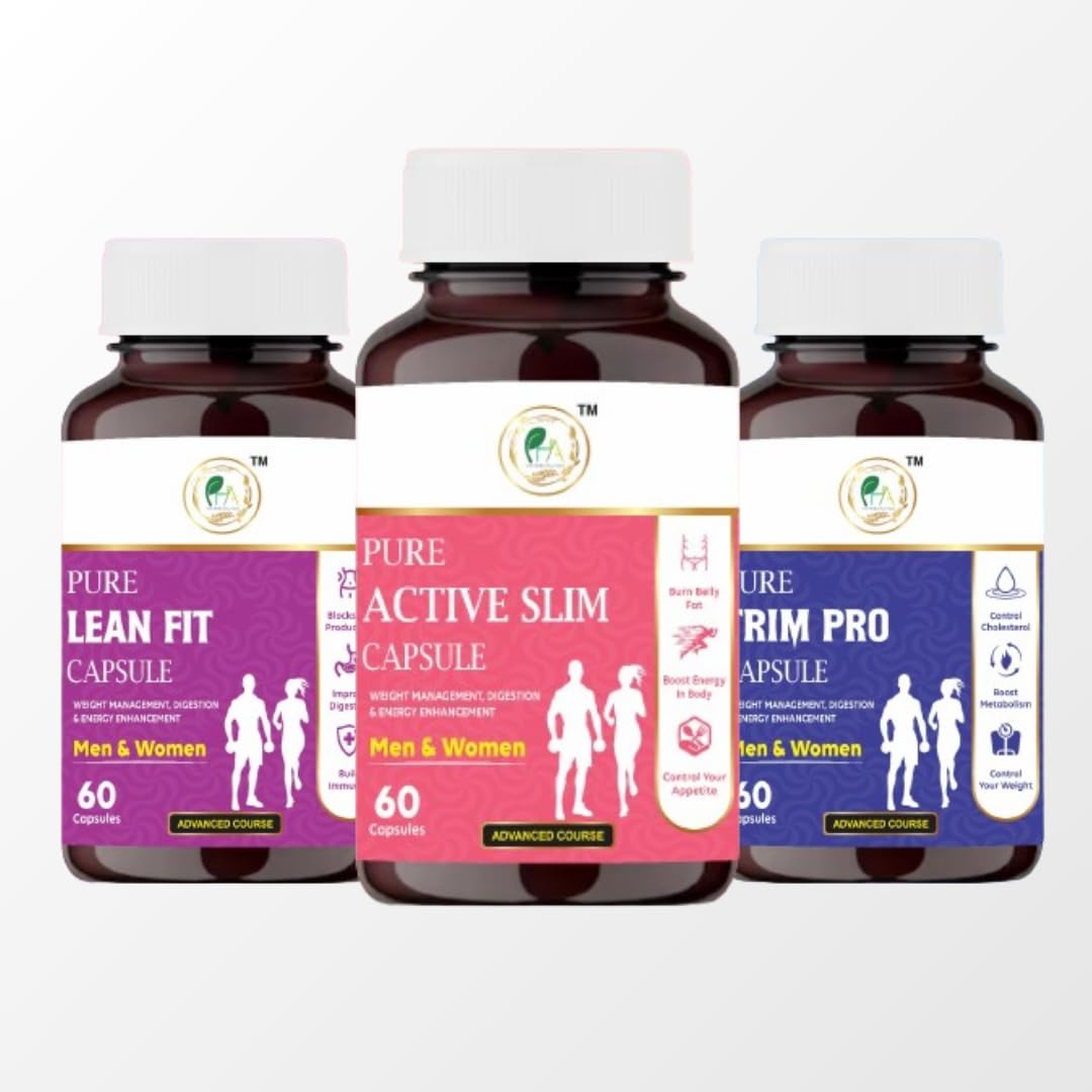 Pure Herbal Ayurveda Pure Active Slim | Pure Trim Pro | Pure Lean Fit - 3 Months Weight Management Course | No Side Effects | Ayurvedic Herbal Supplement-image-26