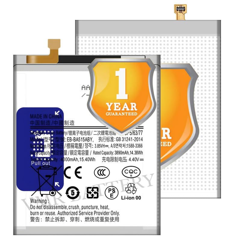 Image of Original EB-BA515ABY Battery Compatible for Samsung Galaxy A51 4G (SM-A515F) - (4000mAh) - 1 Year Warranty K7