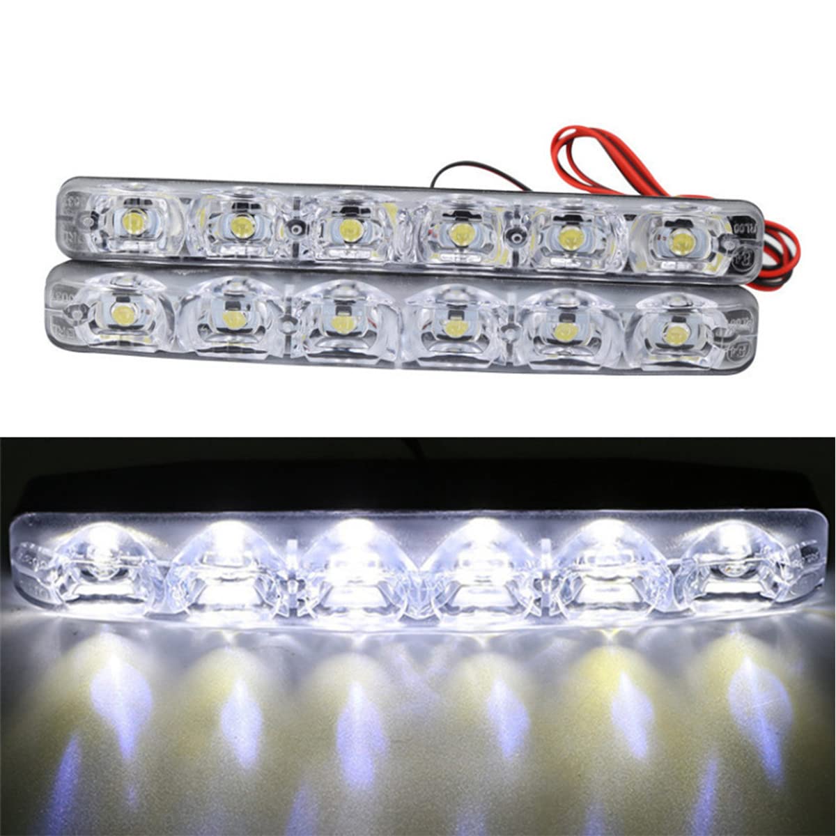 Feux Diurnes LED 2X 30 LED Voiture 12V DC Feux Diurnes DRL Conduite Lumière Du Jour Lampe - 12