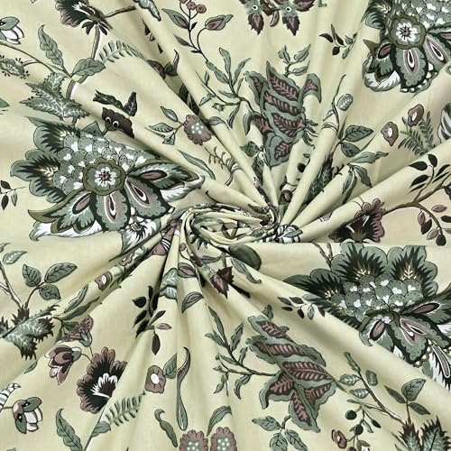 Image of Mafatlal Saanjh 144 TC Cotton Single Bedsheet 90x60 Inch | Elegant Cotton Bed Sheet for Bedroom | Soft Airy Weave | Pillow Cover Included | Cashmere Cream