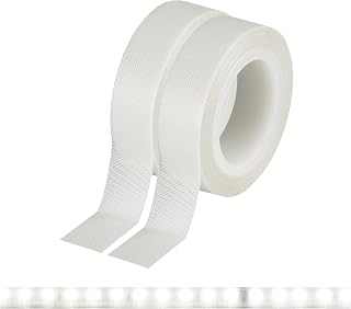 Meking 2PCS LED Light Strip Masking Tape 0.59 in x 32.8 ft Lighting Dimming Cover Sticker Light Soften, White
