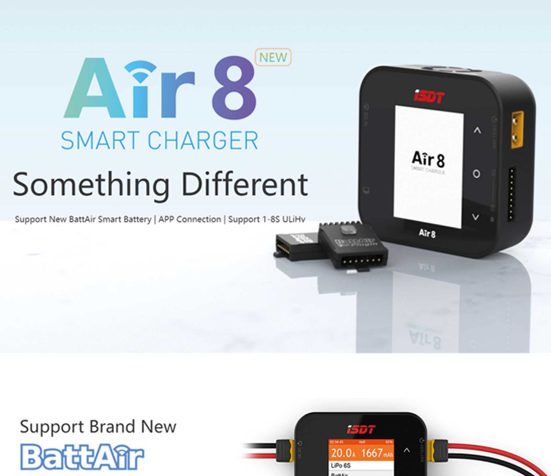 ISDT Air 8 avec technologie BattAir 1-8S Wireless Smart Charger 500W ISDT Air 8 avec technologie BattAir 1-8S Wireless Smart Charger 500W