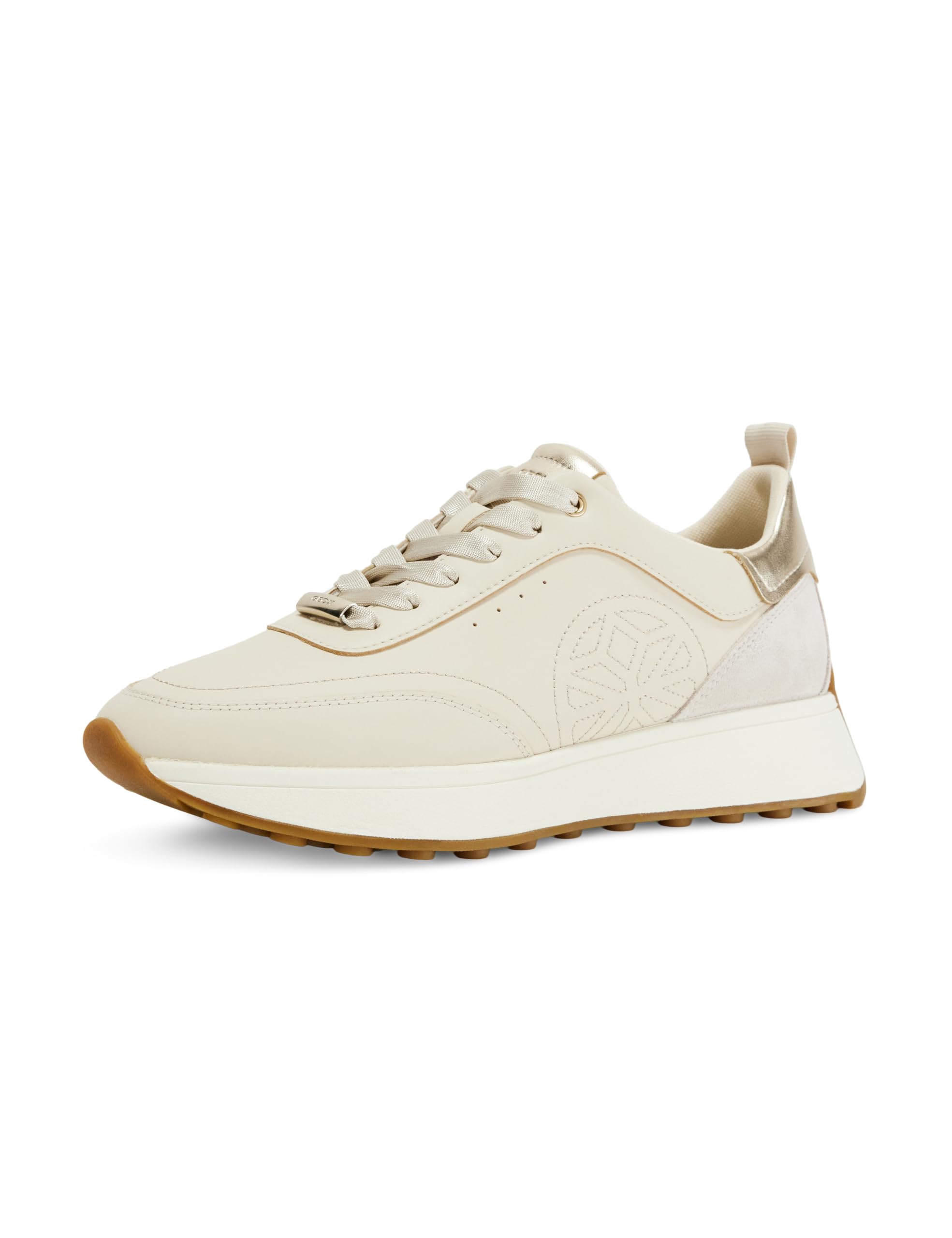 Geox Women D Amabel Sneaker, Beige, 7.5 UK
