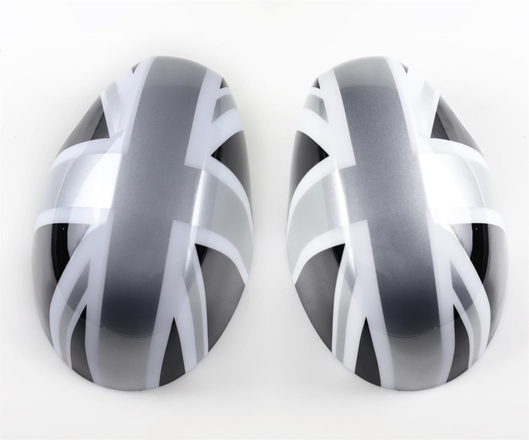 Exterior Rear View Mirror Accessories Cover Cap Case Compatible with Mini Cooper F54 Clubman F55 Hardtop F56 Hatchback F57 Convertible F60 Countryman(F Series With a light hole 2020+, Grey Union Jack)