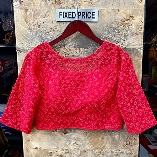 Image of Vihu Fashion Women Georgette Half Sleeve Blouse