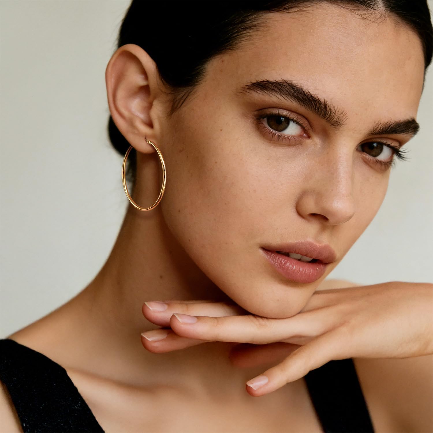 14K Gold Hoop Earrings for Women 14K Gold Earrings for Women Gold Hoop Earring for Womens Hoops Round Circle Timeless Minimalist Hoops Earring for Womens 20/25/30/35/40/45/50/60/70mm