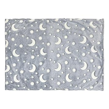 Aswadh Cosy Pet Luminous Blanket Cat Dog Bed Fleece Glow for Kitten Accessories L