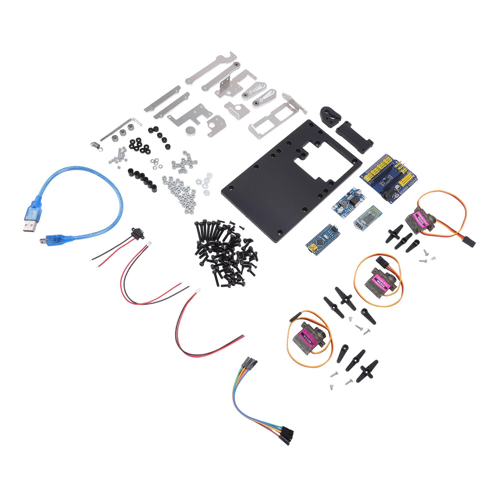 Bewinner Kit Robot da Disegno Fai-da-te, Robot Educativo per Scrittura con Plotter a Penna con Bluetooth, Servo con Ingranaggio Completamente in Metallo per Bambini Apprendimento STEM e Sviluppo di