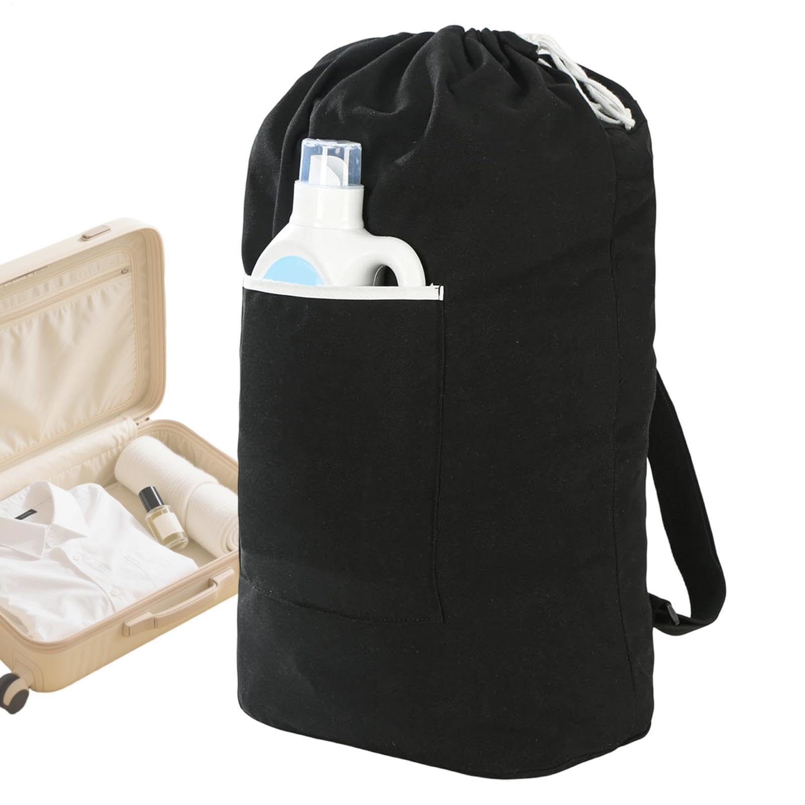 Studenten-Wäsche-Rucksack Waschbarer Canvas Schmutzwäsche-Organizer