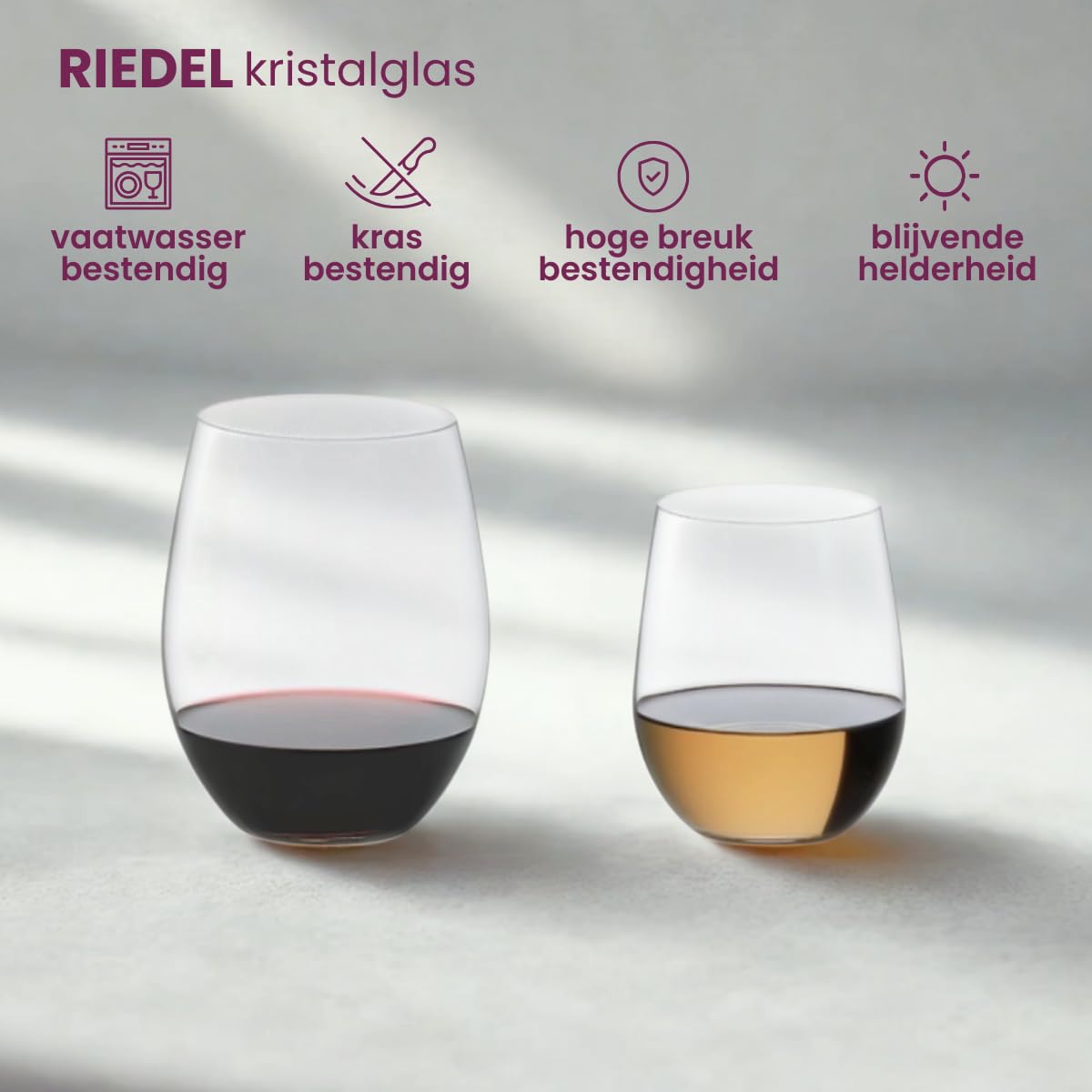 RIEDEL O Kauf 8 Zahl 6, 4 x Cabernet/Merlot 0414/0 & 4 x Chardonnay/Viognier 0414/05, hochwertiges Glas, 5414/50