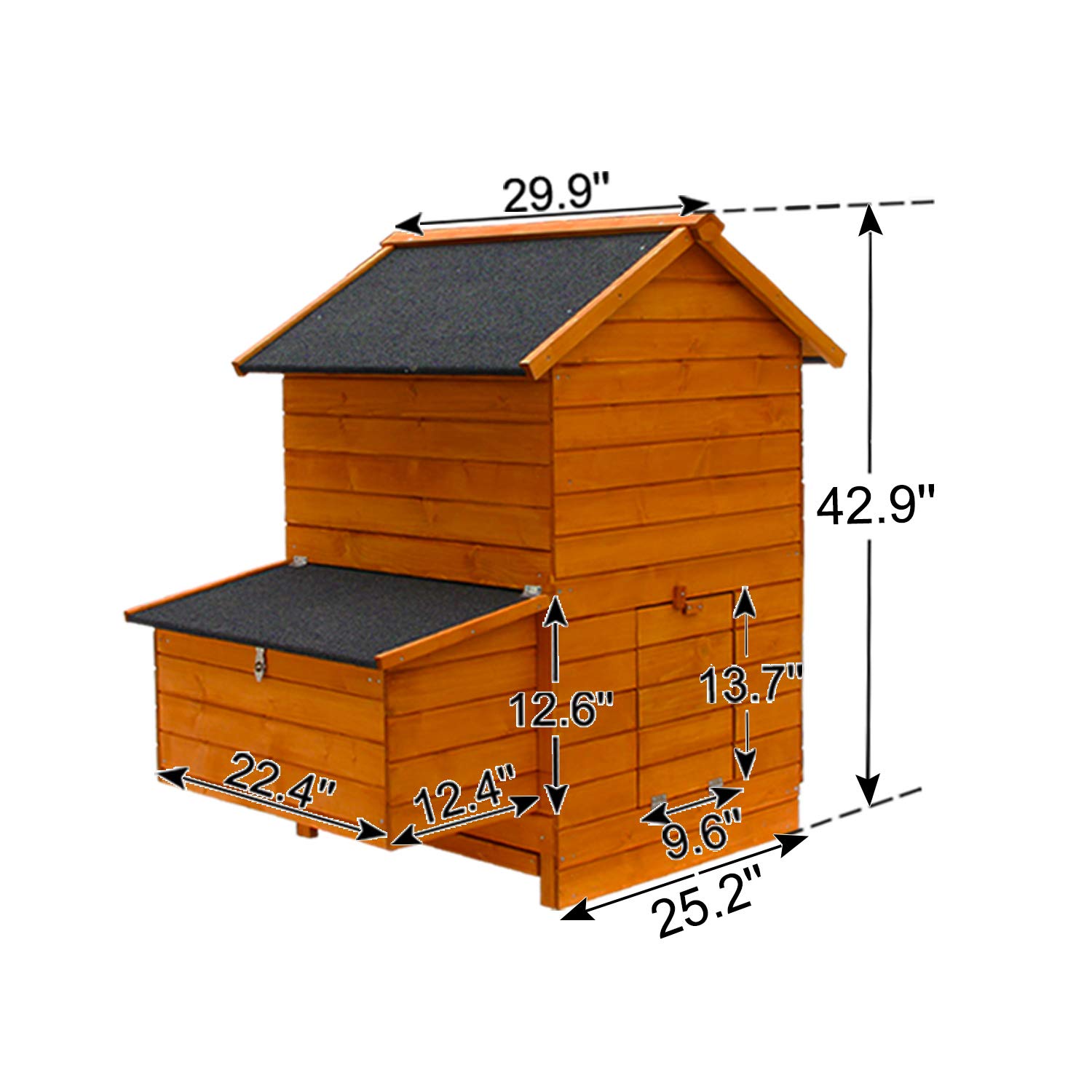 Kinpaw Wooden Chicken Coop Outdoor Large Hen House w/Nesting Box