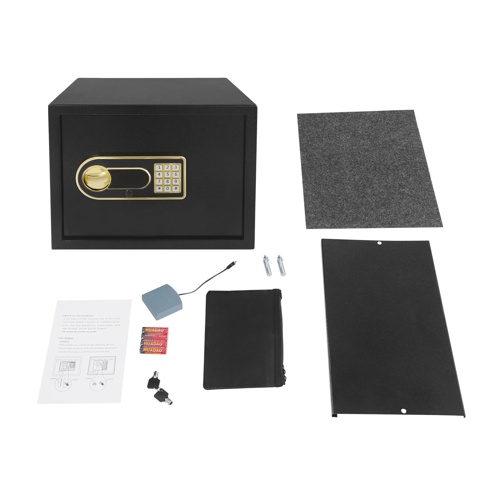 Caja fuerte digital de alta seguridad de 30 L, con código digital y protección contra incendios, para casa, oficina y objetos de valor, pared y montaje independiente, documentos y joyas