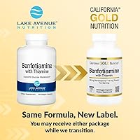 Vista 3 de Lake Avenue Nutrition Benfotiamina con tiamina, 250 mg, 120 cápsulas vegetales